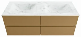 Mondiaz Vica DLux badmeubel 130cm oro 4 lades met wastafel opalo dubbel 2 kraangaten