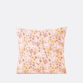 Kussensloop in biologisch katoen, Lapin fleuri