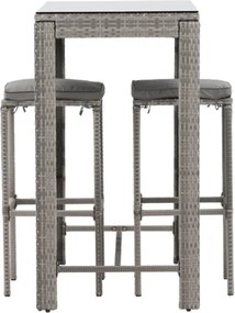 The Outsider Barkruk Noud - Grijs Wicker - 75cm - The Outsider