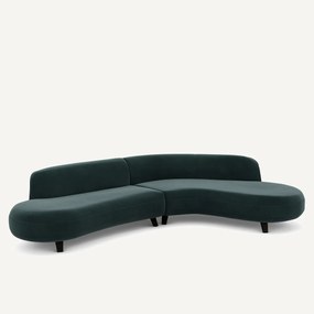 Hoekbank fluweel, Rosebury design E.Gallina