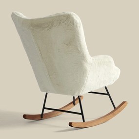 Schommelstoel Babykamer Creme Bont