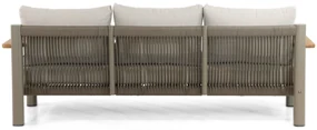 Stoel en Bank Loungeset 5 personen Aluminium/teak Taupe  Santika Furniture Santika