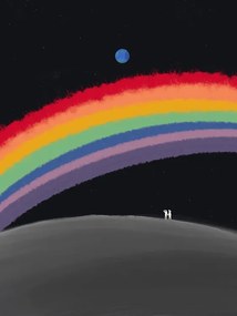 Ilustratie Rainbow over the galaxy, Little Dean