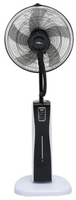 vidaXL Mistventilator staand met afstandsbediening zwart en wit