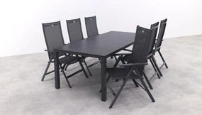 Hartman Napoli/Chaneo verstelbare tuinset - 220x100 cm. - 7-delig