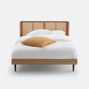 Bed in rotan met beddenbodem WASKA