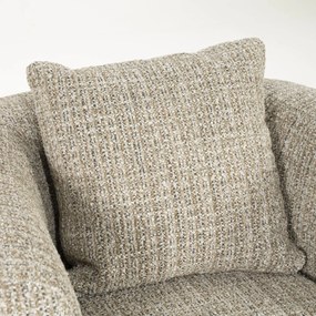 Draaibare Fauteuil Taupe Met Walnoot Hout