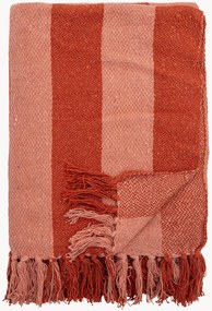 Gestreepte plaid Frello met franjes