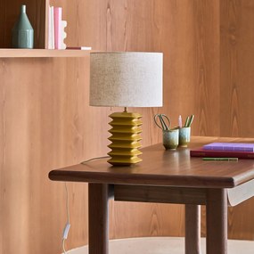 Tafellamp in keramiek en linnen, Remilo