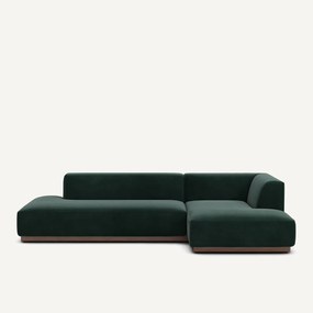 Rechter hoekbank XL in fluweel, Jacopo