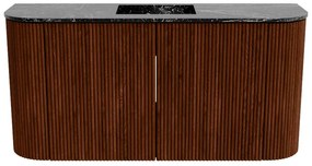 Mondiaz Joya DLux 85cm toiletmeubel ronding links/rechts ruby met wastafel faye midden zonder kraangat lava