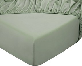 Hoeslaken Home - 100% natuurlijk katoen - 140x200 - oudgroen