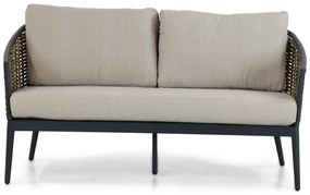 Stoel en Bank Loungeset 4 personen Aluminium/wicker Grijs  Lifestyle Garden Furniture Nice