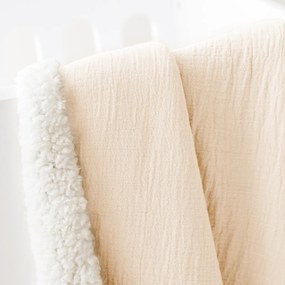 Effen babydekken in tetra en sherpa Kumla