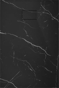 Mexen Hugo rechthoekige SMC douchebak 120 x 90 cm, zwarte steen - 42759012