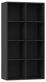 vidaXL Boekenkast/dressoir 66x30x130 cm bewerkt hout grijs