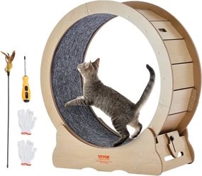 VEVOR Kattenloopwiel, 750 mm, Loopband voor binnen met afneembare loopband, Kattenplaagmachine voor hardlopen, wandelen en training, Loopwiel voor katten, Geschikt voor de meeste katten tot 3,6 kg