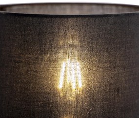 LED Moderne wandlamp zwart met katoenen kap - Stacca Modern E27 cilinder / rond Binnenverlichting Lamp