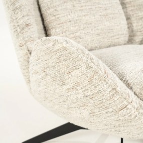 Draaibare Fauteuil Met Voetenbank Beige