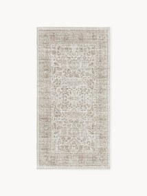 Handgeweven outdoor vloerkleed Tiara met vintage patroon