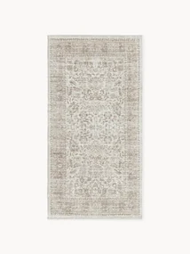 Handgeweven outdoor vloerkleed Tiara met vintage patroon