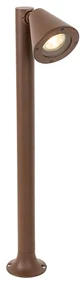 Buiten paaltje roestbruin met grondpin en kabelmof 60cm IP44 - Ciara Industriele / Industrie / Industrial, Modern GU10 IP44 Buitenverlichting