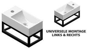 Best-Design R-Line fontein L&R inclusief zwart frame met kraangat 4008500