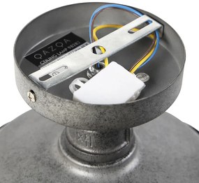 Industriële plafondlamp antiek zilver 25,5 cm - Course