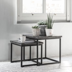 Must Living Mont Blanc Bijzettafelset Basalt - 48 X 45cm.