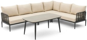 Hoek loungeset 6 personen Aluminium/wicker Grijs  Coco Ibiza