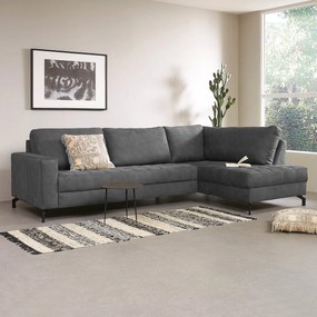 Stoere Bank Met Longchair Hoek Rechts Antraciet