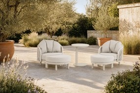 Bistroset 2 personen  Aluminium/rope Taupe Santika Furniture Santika