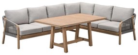 Garden Impressions Alora lounge dining set 3-delig rechts - grey sand