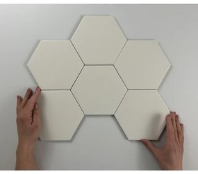 Cifre Ceramica Hexagon Timeless wand- en vloertegel - 15x17cm - 9mm - Zeshoek - Ivoor mat SW07311860-3