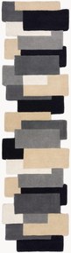 Handgetufte laagpolige wollen loper Collage
