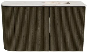 Mondiaz Joya DLux 70cm toiletmeubel ronding links shadow met wastafel faye rechts zonder kraangat frappe