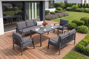 Zakintos Apetito 7 antraciet aluminium set Garden Point