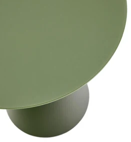 Kave Home Wilshire Ronde Bijzettafel Mat Glas Groen 50 Cm - 50 X 50cm.