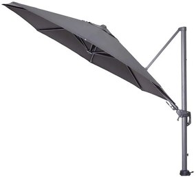 GI Hawaii zweefparasol 350 cm. - Donker grijs - met voet en hoes