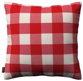 Dekoria Kussenhoes Mia, wit-rood ruit 43 x 43 cm