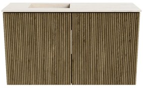 Mondiaz Joya DLux 70cm toiletmeubel dusk met wastafel faye links zonder kraangat meli