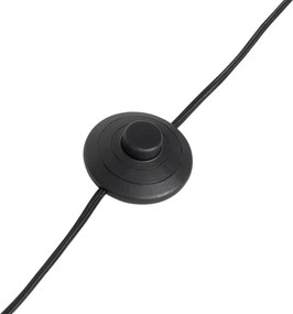 Vloerlamp walnoot hout tripod met kap rood en gouden binnenkant 50cm - Tripod Classic