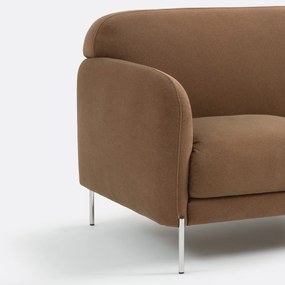 2-zits rechte bank in mat fluweel, PABLO