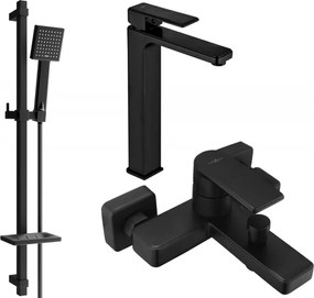 Mexen Mino DQ45 badkamerset, zwart - 72413DQ45-70