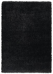 vidaXL Vloerkleed shaggy hoogpolig 50 mm 140x200 cm zwart