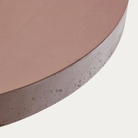 Kave Home Aiguablava Cement Eettafel Rond Terracotta 90 Cm - 90 X 90cm.