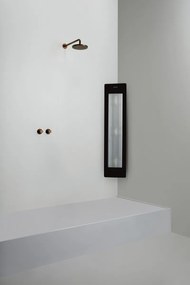 Sunshower Round Plus Medium Black infraroodlamp en UV 33x140x10cm hoekopbouw