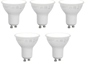 Set van 5 Smart GU10 50mm dimbare LED lampen opaal 7W 630 lm 4000K