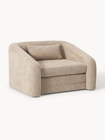 Slaapfauteuil Eliot uit teddy-bouclé