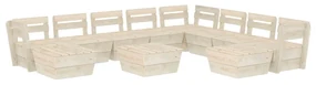 vidaXL 11-delige Loungeset pallet geïmpregneerd vurenhout